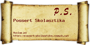Possert Skolasztika névjegykártya